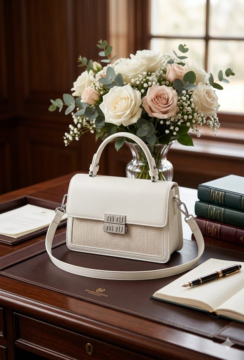 ⚡ FAST SELLING ⚡ Elegant Beige Women Handbag PU Leather Shoulder Crossbody Bag with Top Handle & Metal Lock for Work & Casual Use