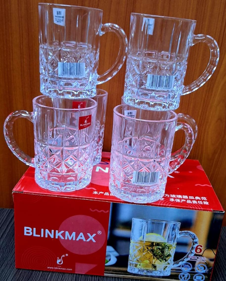 🎯 Special Price 🎯 6PC Blinkmax Glasses Set – Clear Drinking Cups for Juice, Water & Soft Drinks