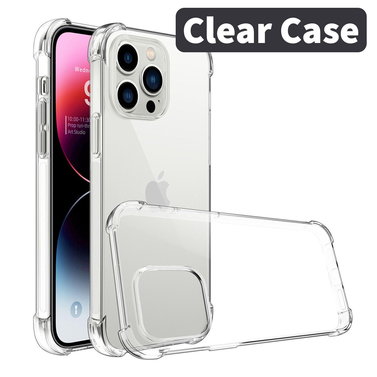 Clear Case shock absorbing case for iPhone 15 Pro