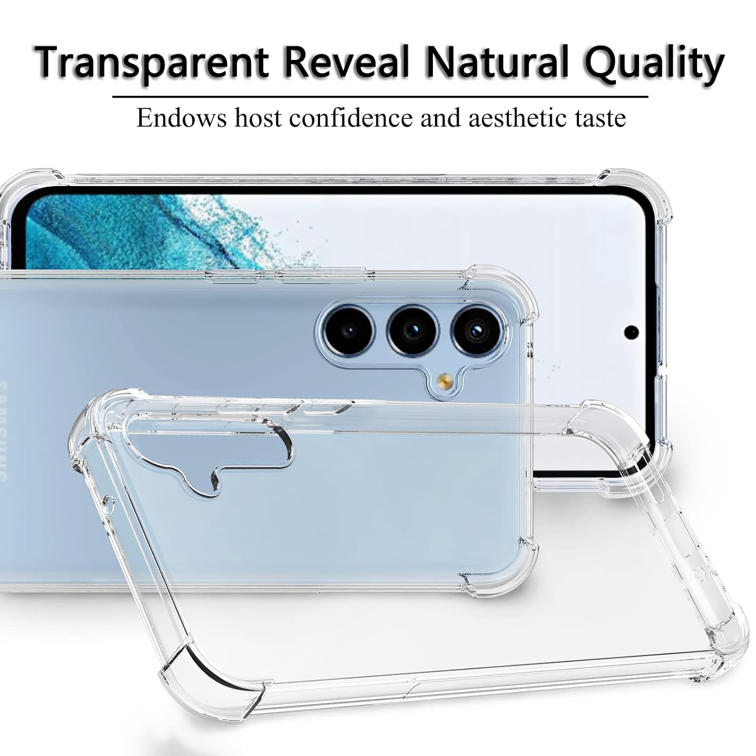 Clear Case shock absorbing case for Samsung Galaxy A35