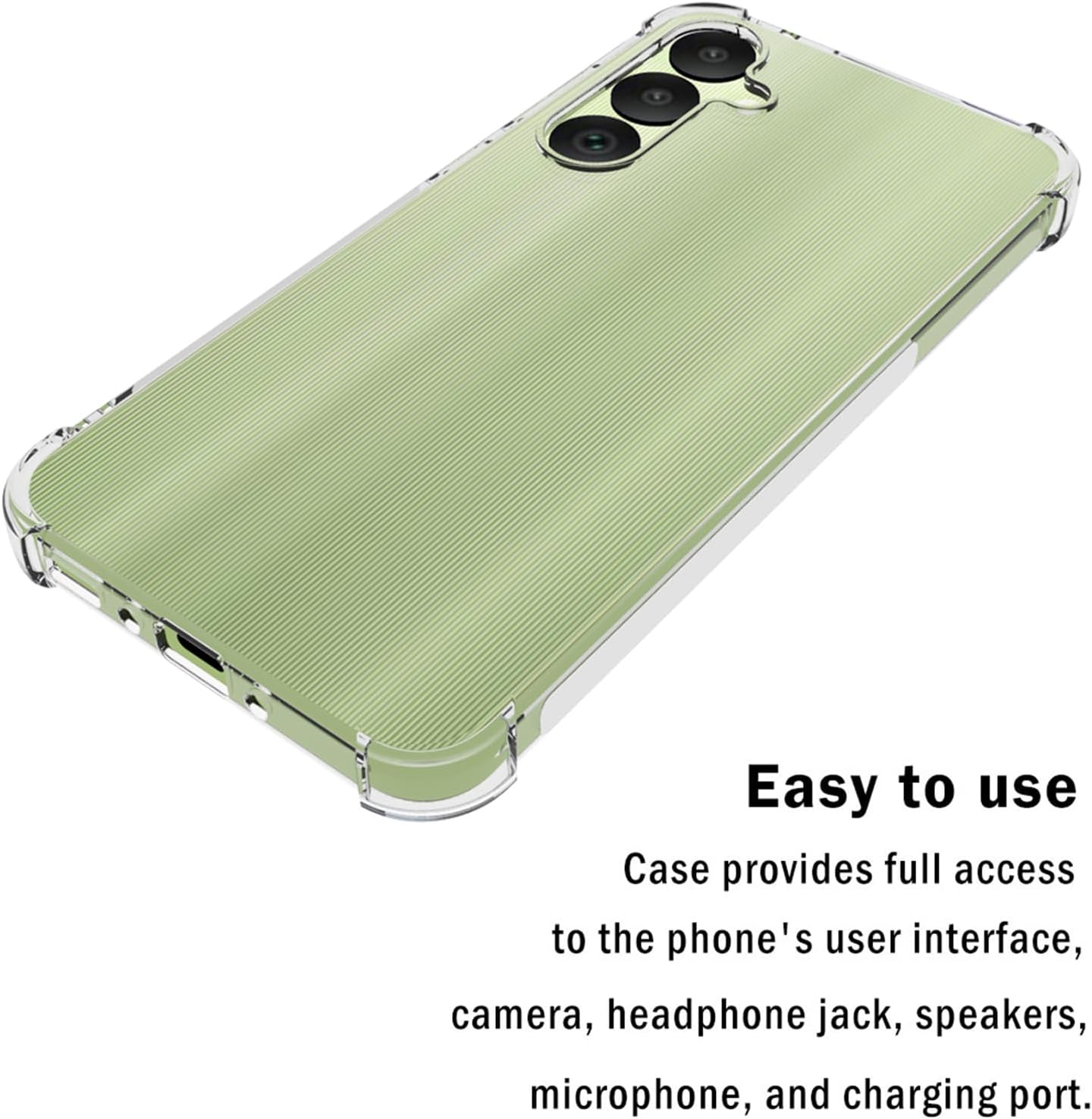 Clear Case shock absorbing case for Samsung Galaxy A35