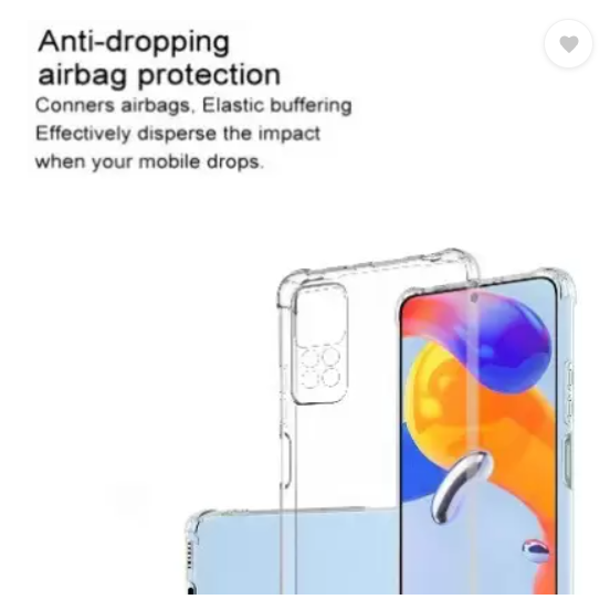 Clear Case shock absorbing case for Xiaomi Redmi Note 11