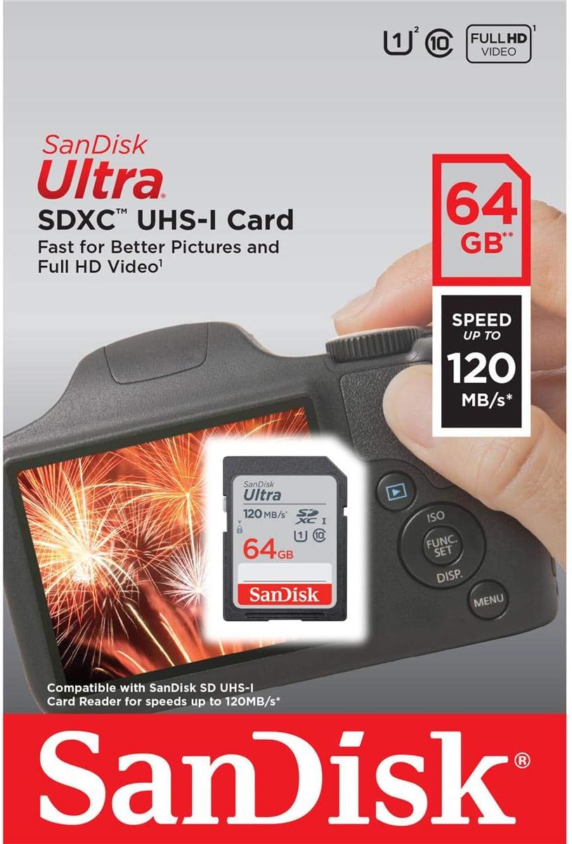 Sandisk Ultra 16GB/32GB/64GB/128GB Camera Memory Card SDXC UHS-1 Card SD Card