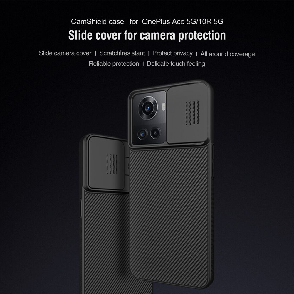 Nillkin CamShield Cover Case with Sliding Camera Protector Shockproof Protective Case for Oneplus Ace 5G