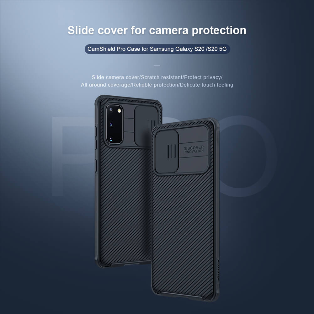Nillkin CamShield Cover Case with Sliding Camera Protector Shockproof Protective Case for Samsung Galaxy S20