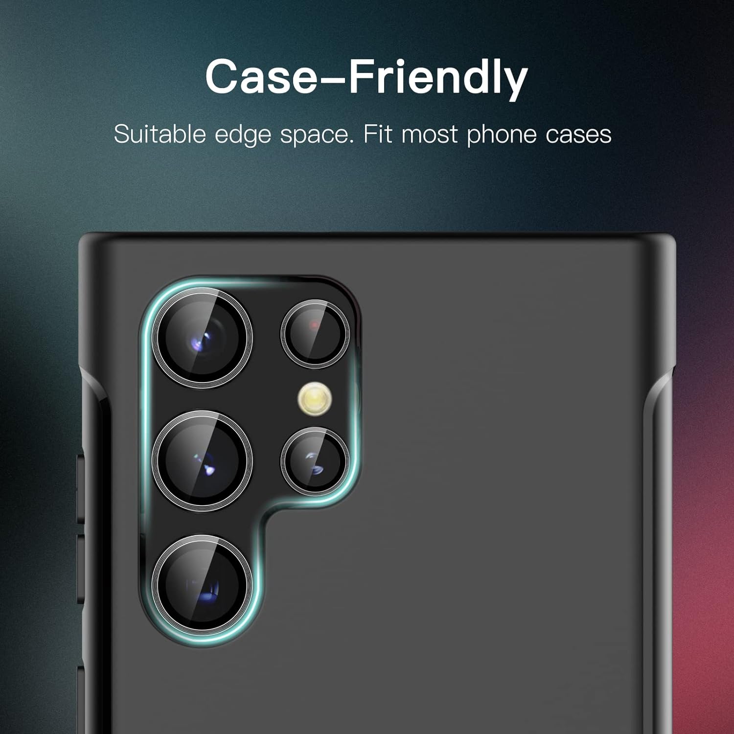 Balck/Silver Metal Ring Camera Lens Protector for Samsung Galaxy S24 Ultra