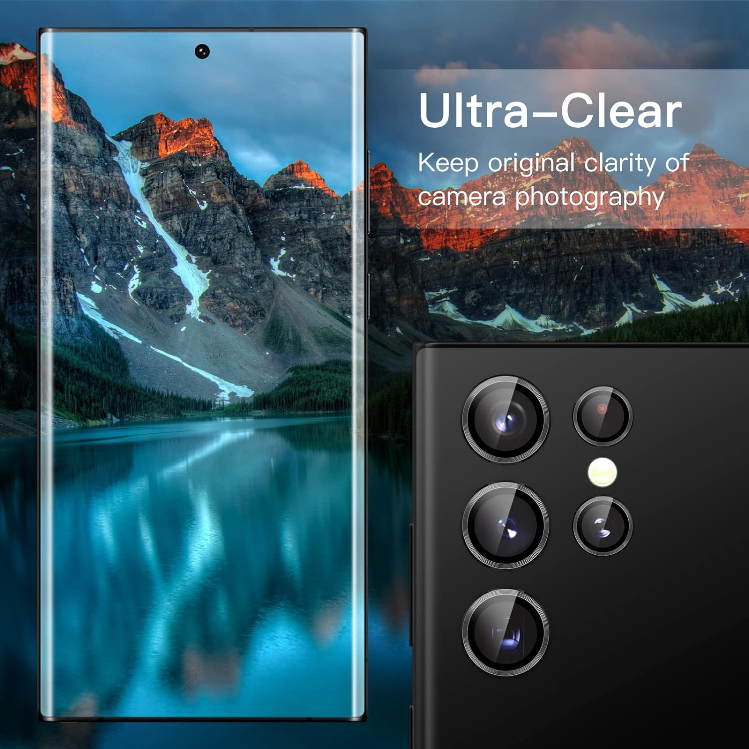 Balck/Silver Metal Ring Camera Lens Protector for Samsung Galaxy S24 Ultra