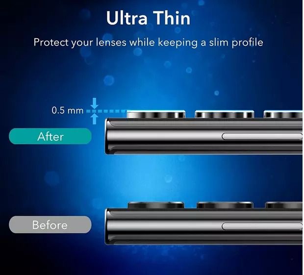 Balck/Silver Metal Ring Camera Lens Protector for Samsung Galaxy S24 Ultra