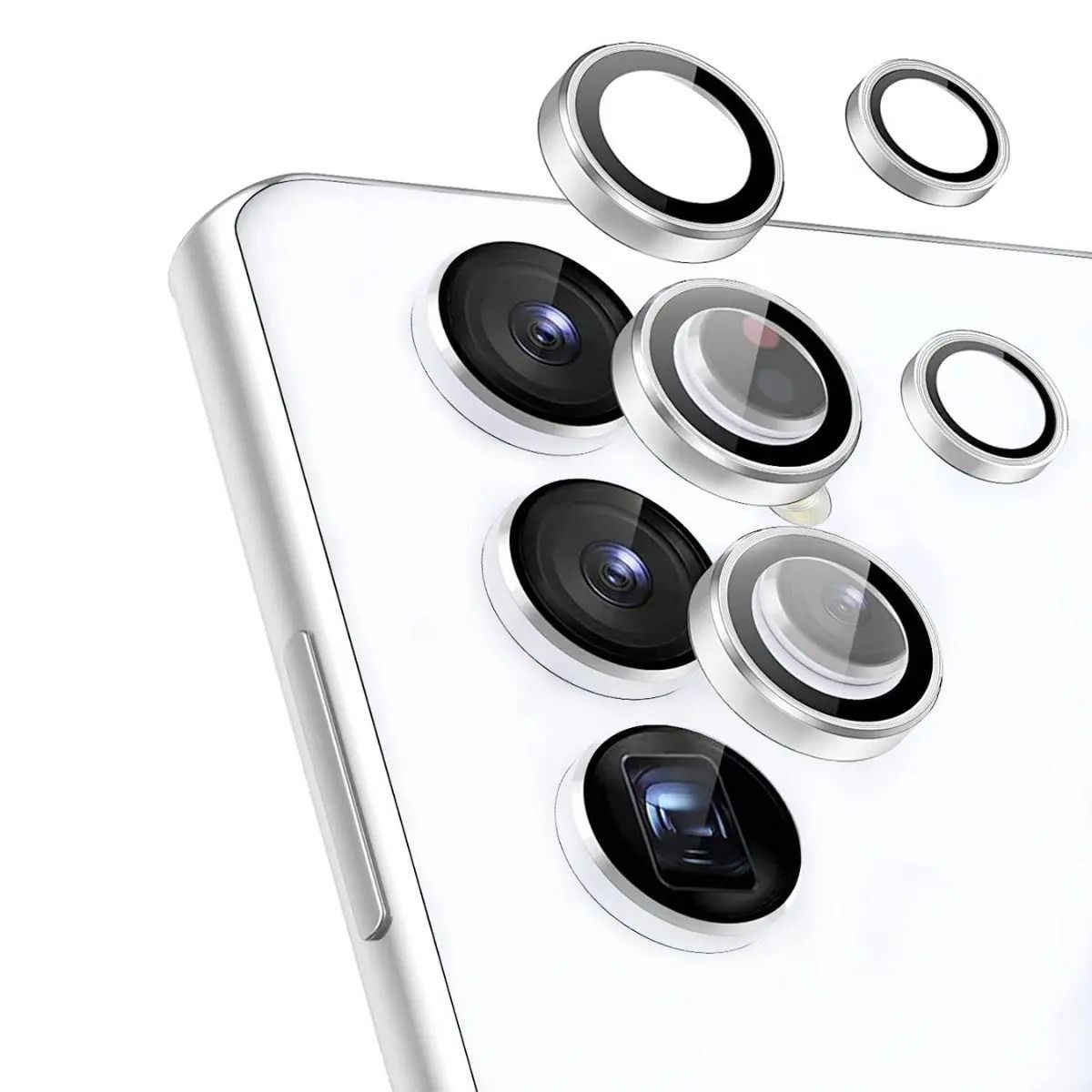 Balck/Silver Metal Ring Camera Lens Protector for Samsung Galaxy S24 Ultra