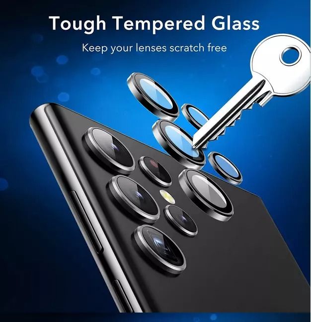 Balck/Silver Metal Ring Camera Lens Protector for Samsung Galaxy S24 Ultra