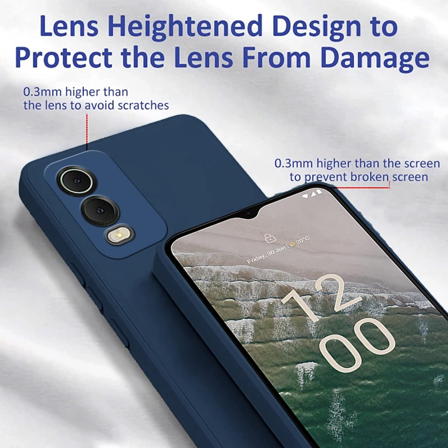 Soft Silicone Slim Smooth Phone Case Cover for Nokia C32