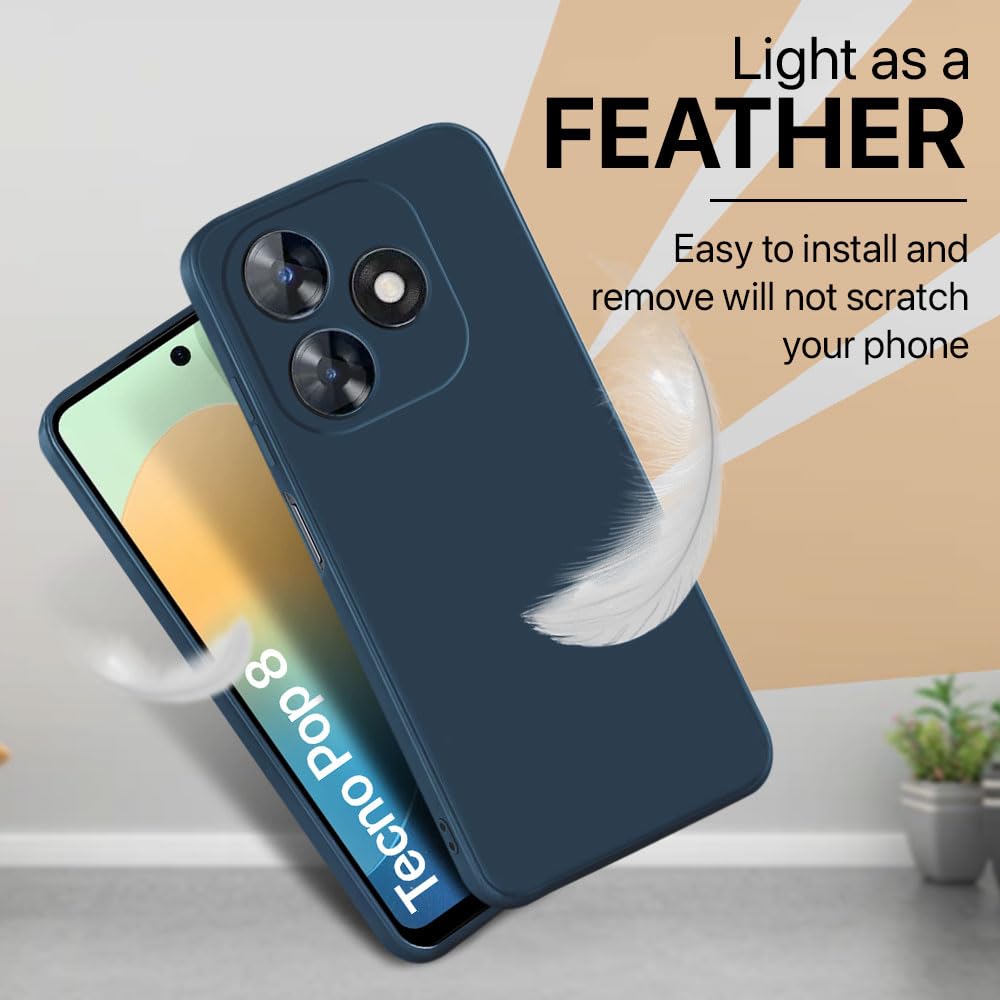 Soft Silicone Slim Smooth Phone Case Cover for Tecno Spark 10 Pro