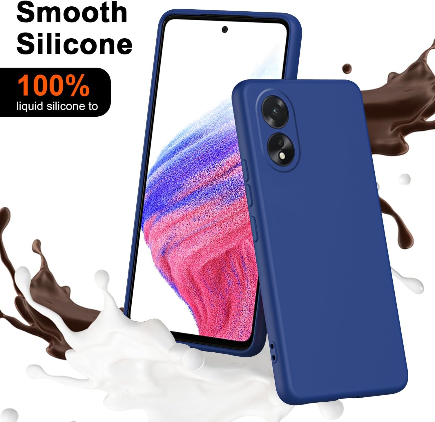 Soft Silicone Slim Smooth Phone Case Cover for Oppo A78