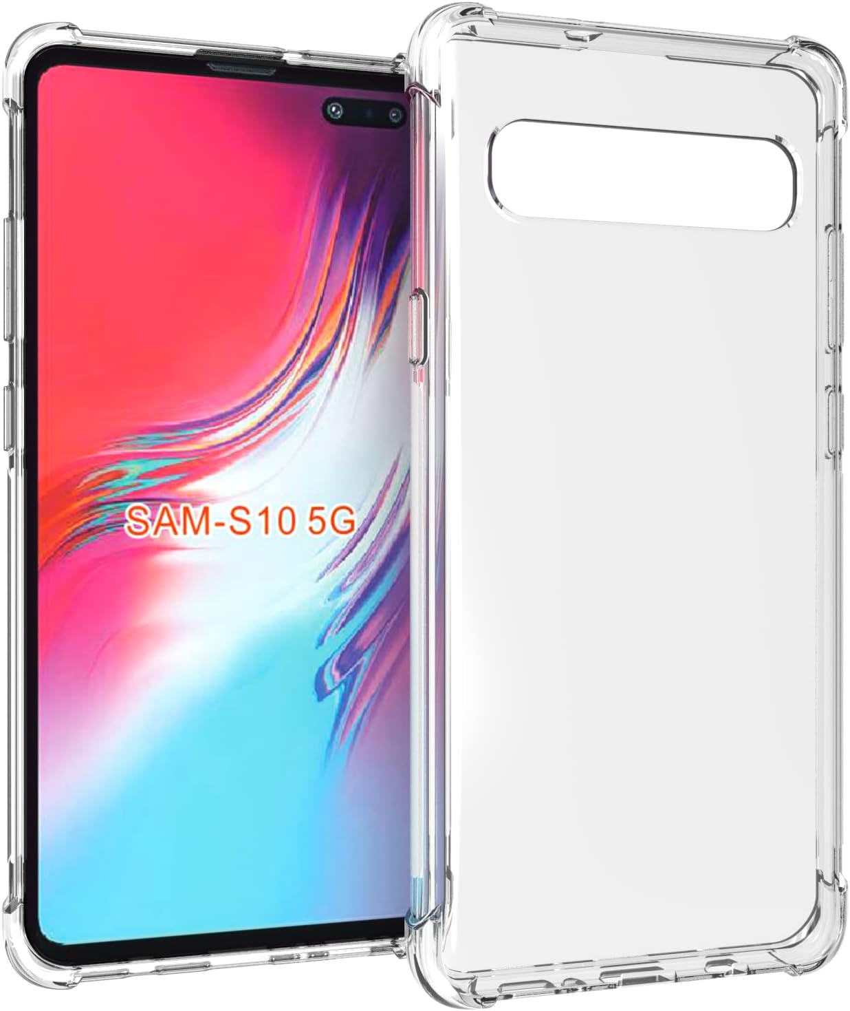Clear Transparent Shock-absorbing TPU Case Cover for Samsung Galaxy S10 5G