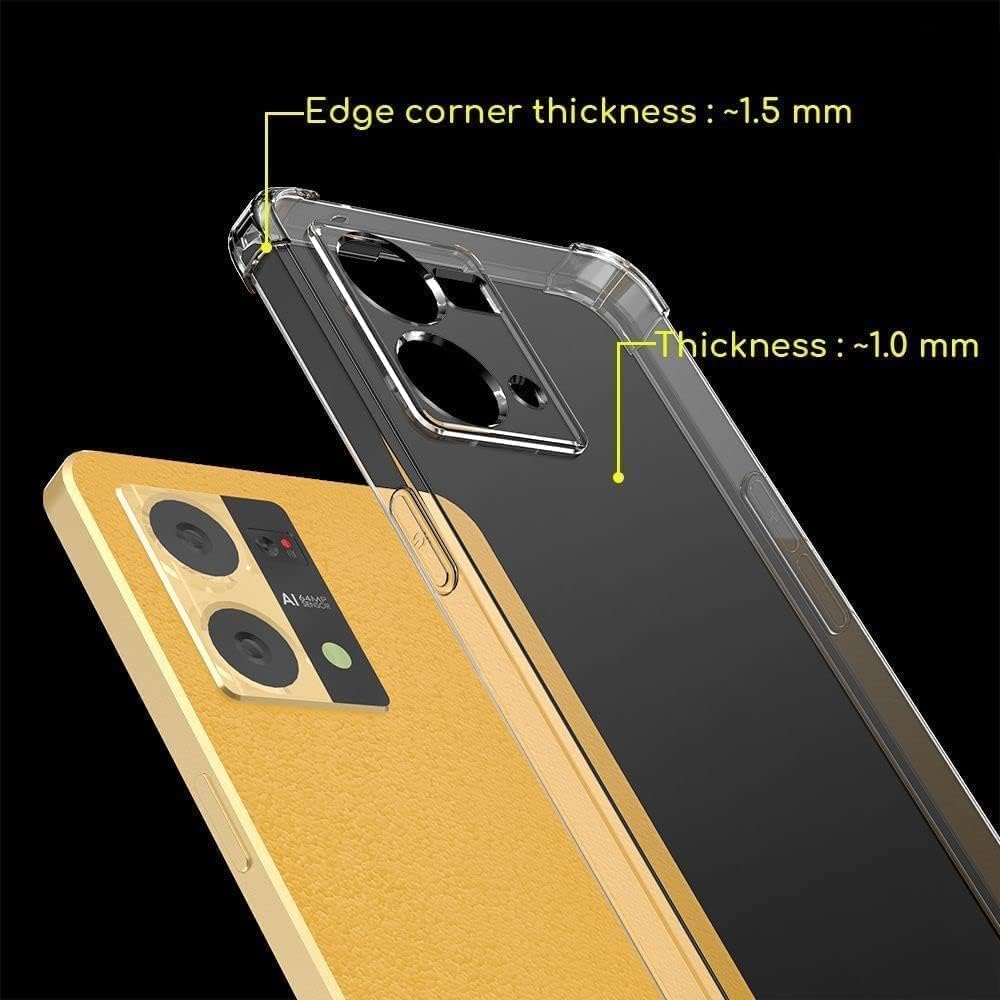 Clear Transparent Shock-absorbing TPU Case Cover for Oppo Reno 7 4G