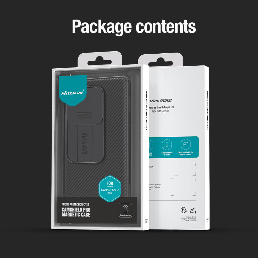 Nillkin CamShield Cover Case with Sliding Camera Protector Shockproof Protective Case for Oneplus Ace 2 Pro