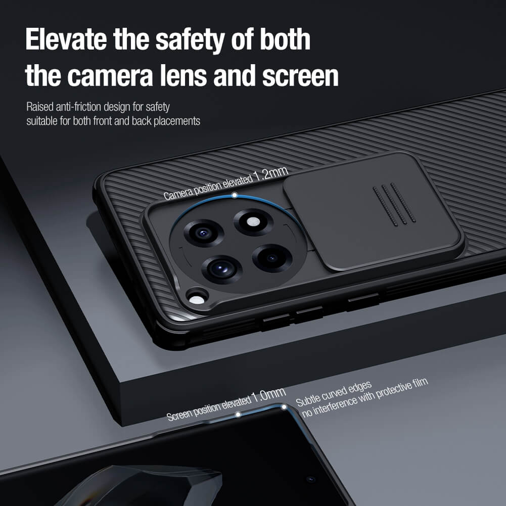 Nillkin CamShield Cover Case with Sliding Camera Protector Shockproof Protective Case for Oneplus Ace 3