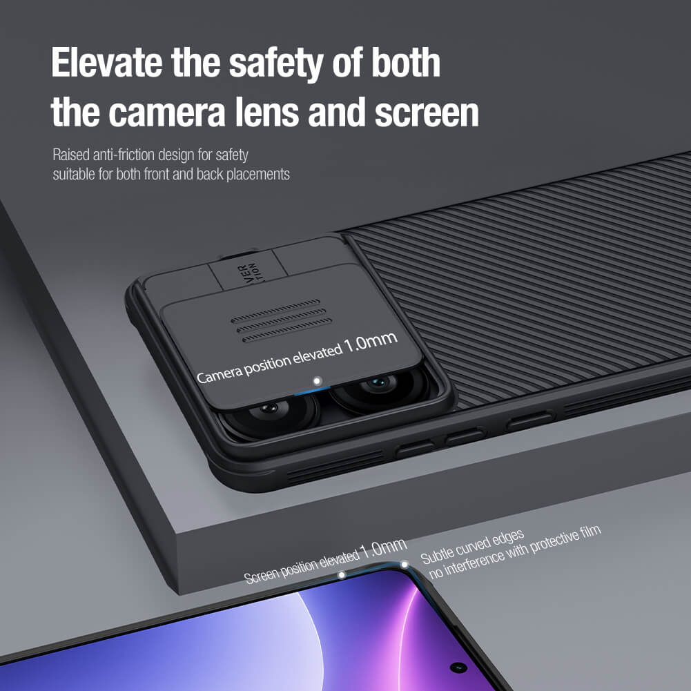 Nillkin CamShield Cover Case with Sliding Camera Protector Shockproof Protective Case for Xiaomi Poco F6