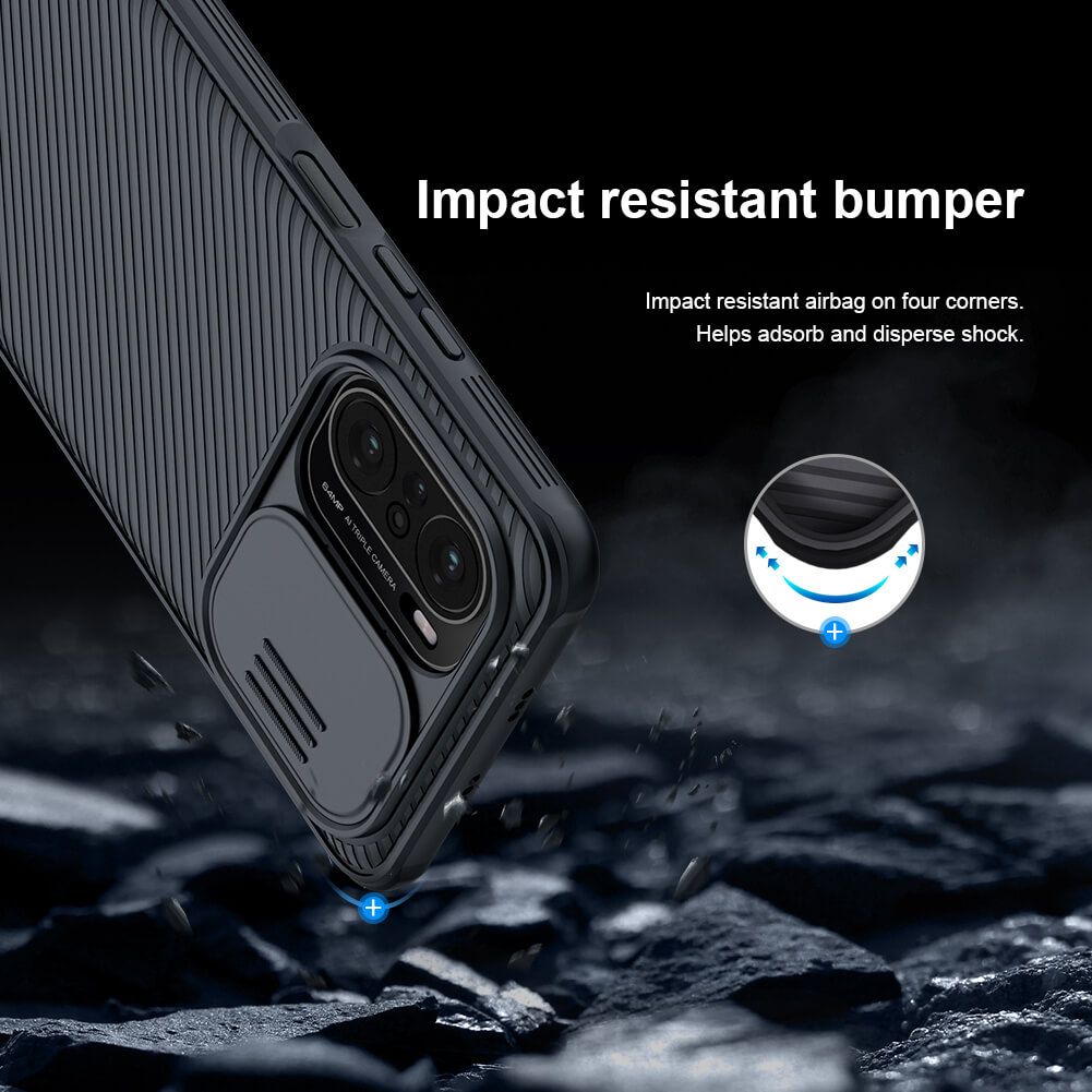 Nillkin CamShield Cover Case with Sliding Camera Protector Shockproof Protective Case for Xiaomi Poco F3