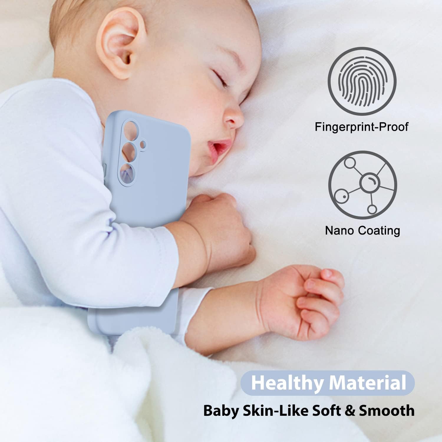 3 Layer Full Covered Slim Soft Rubber, Liquid Silicone Phone Cover Case for Samsung Galaxy A35