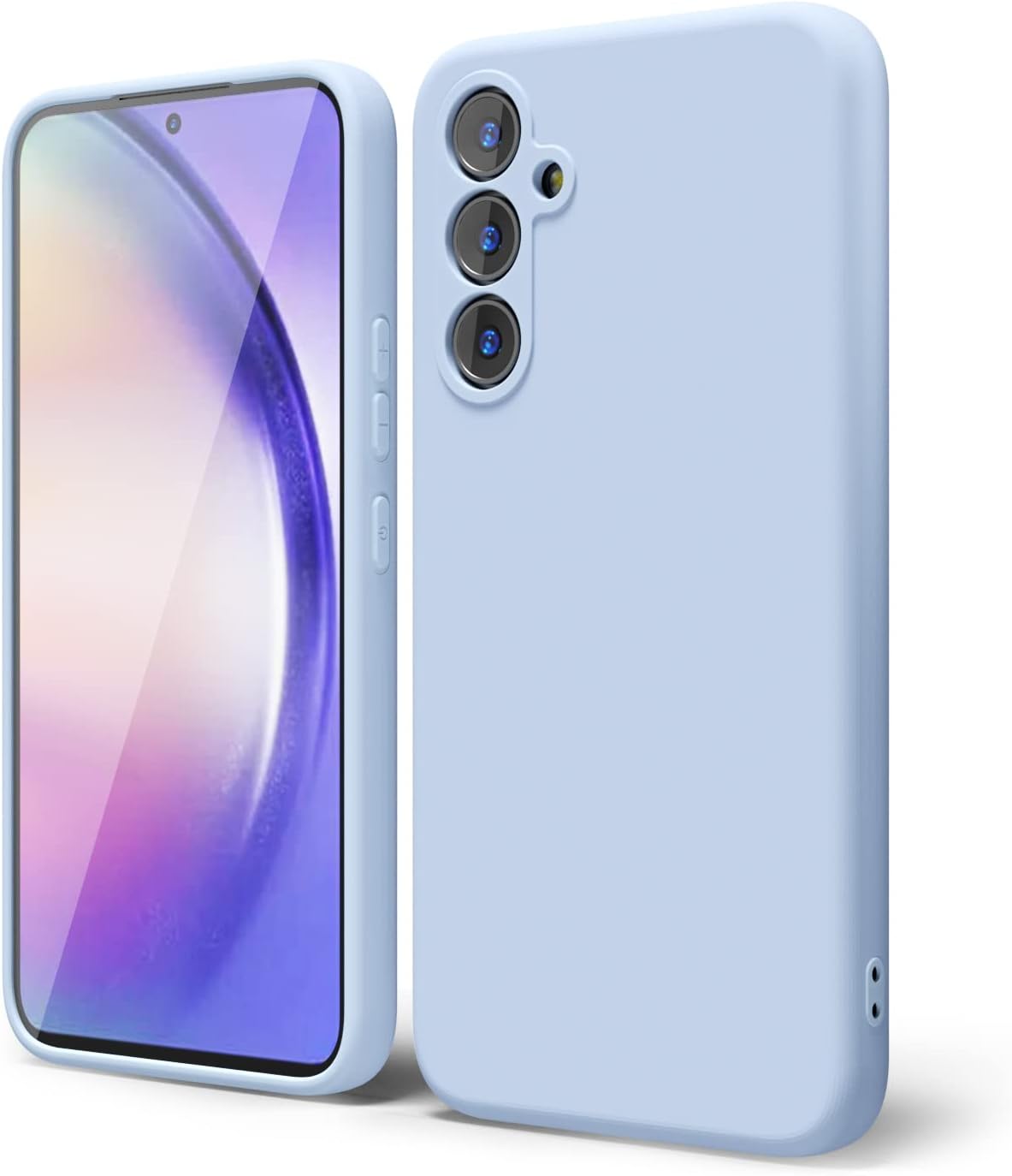 3 Layer Full Covered Slim Soft Rubber, Liquid Silicone Phone Cover Case for Samsung Galaxy A55