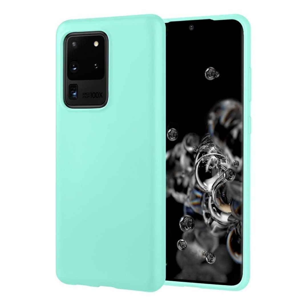 3 Layer Full Covered Slim Soft Rubber, Liquid Silicone Phone Cover Case for Samsung Galaxy S20 Ultra