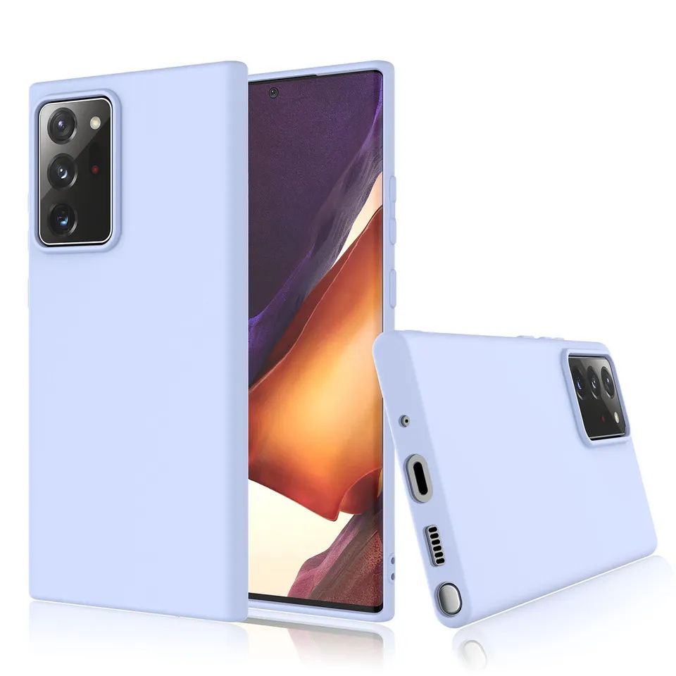 3 Layer Full Covered Slim Soft Rubber, Liquid Silicone Phone Cover Case for Samsung Galaxy Note 20 Ultra