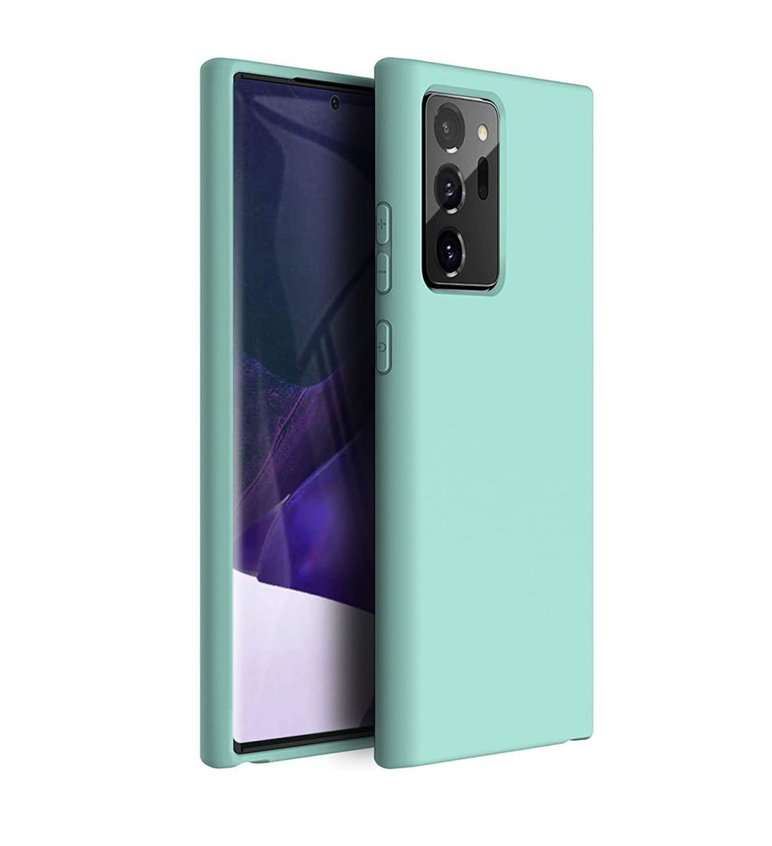 3 Layer Full Covered Slim Soft Rubber, Liquid Silicone Phone Cover Case for Samsung Galaxy Note 20 Ultra