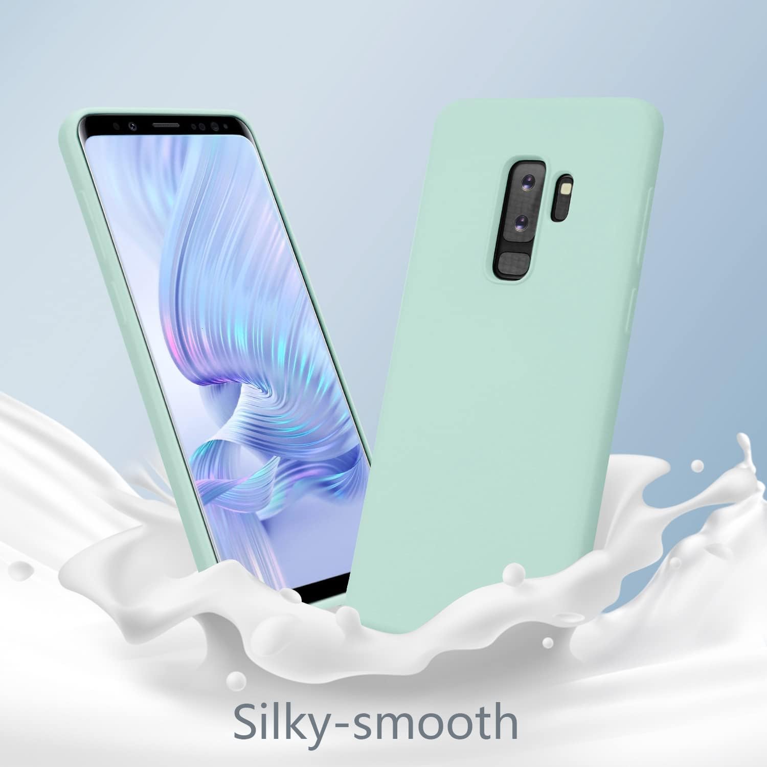 3 Layer Full Covered Slim Soft Rubber, Liquid Silicone Phone Cover Case for Samsung Galaxy S9+ (Samsung Galaxy S9 Plus)