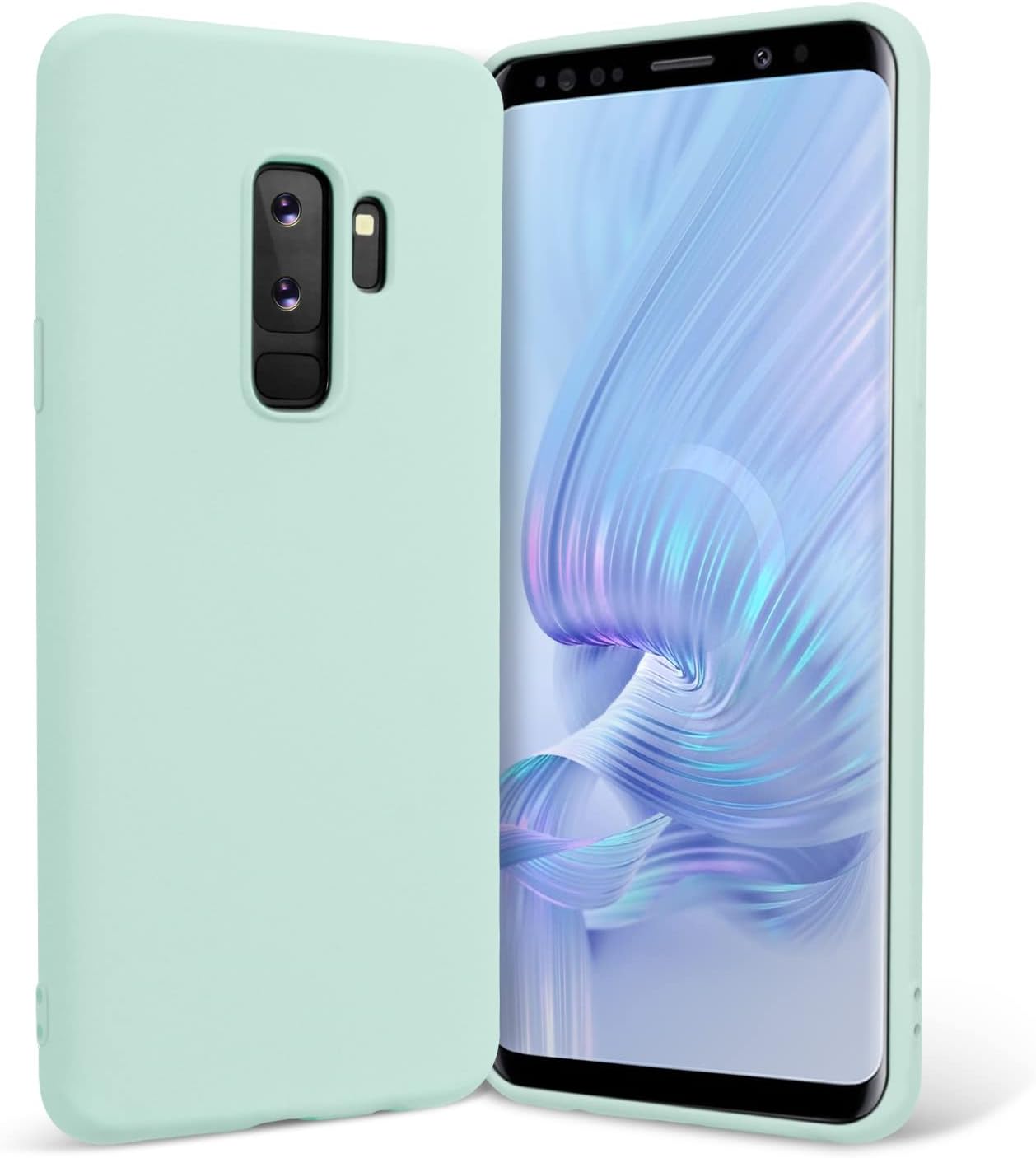3 Layer Full Covered Slim Soft Rubber, Liquid Silicone Phone Cover Case for Samsung Galaxy S9+ (Samsung Galaxy S9 Plus)