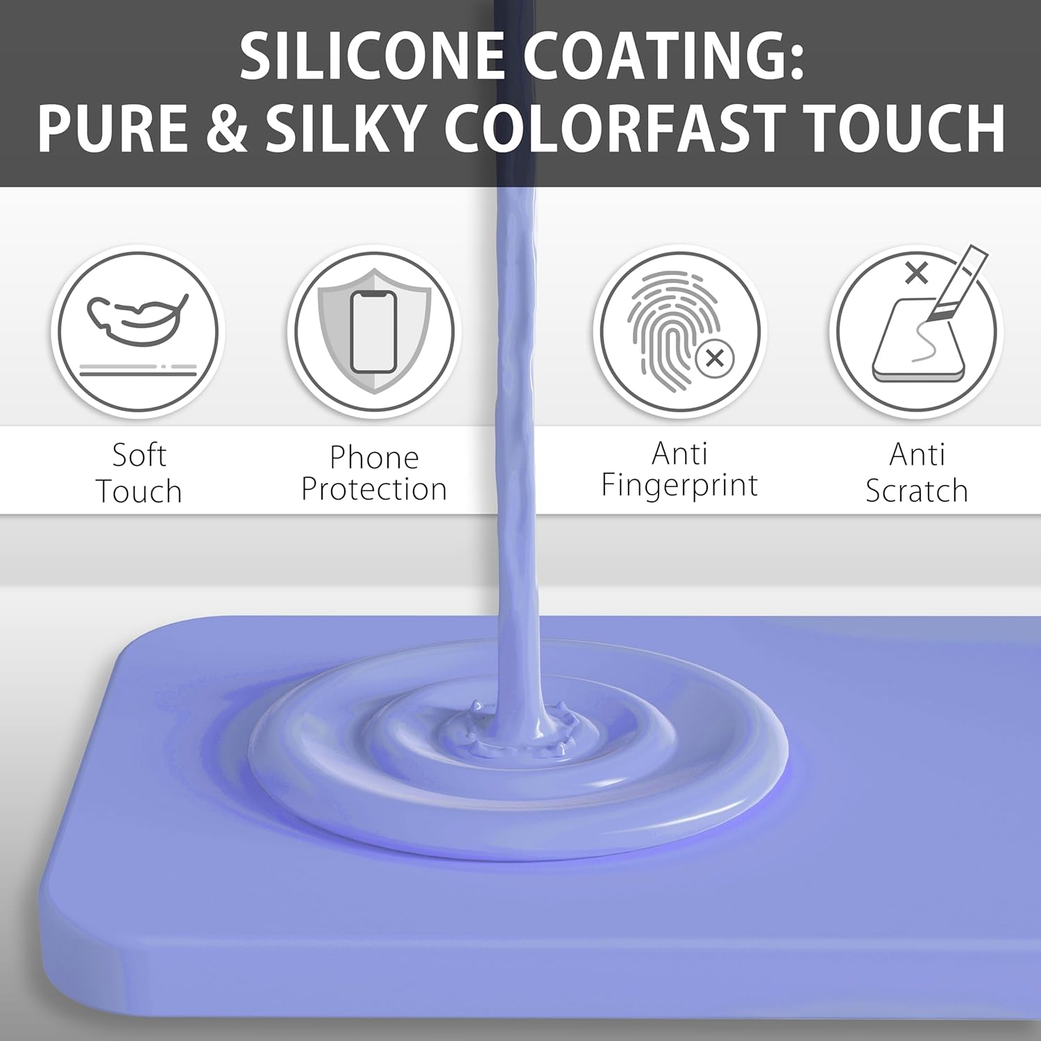 3 Layer Full Covered Slim Soft Rubber, Liquid Silicone Phone Cover Case for Samsung Galaxy Note 10+ (Samsung Galaxy Note 10 Plus)