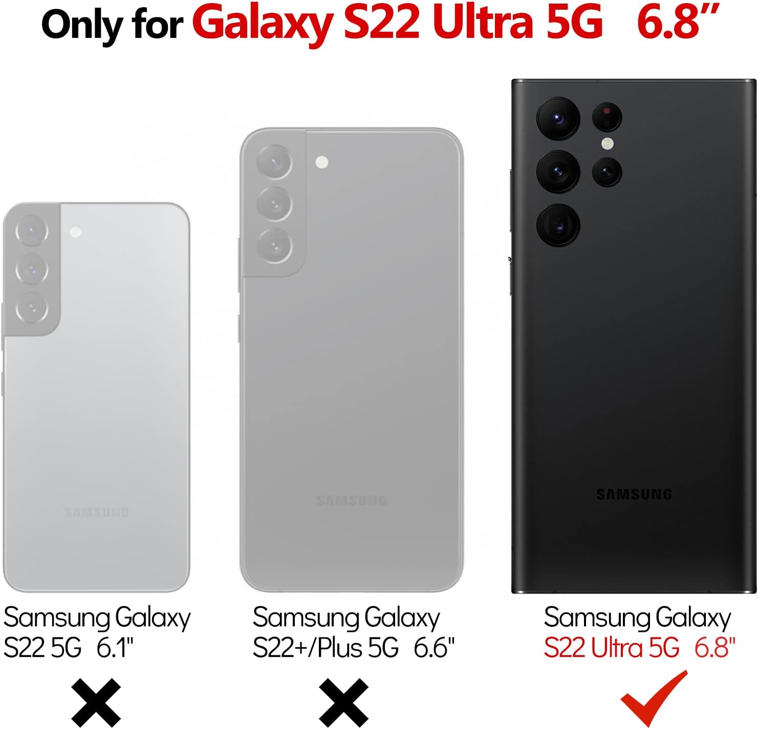 3 Layer Full Covered Slim Soft Rubber, Liquid Silicone Phone Cover Case for Samsung Galaxy S22 Ultra