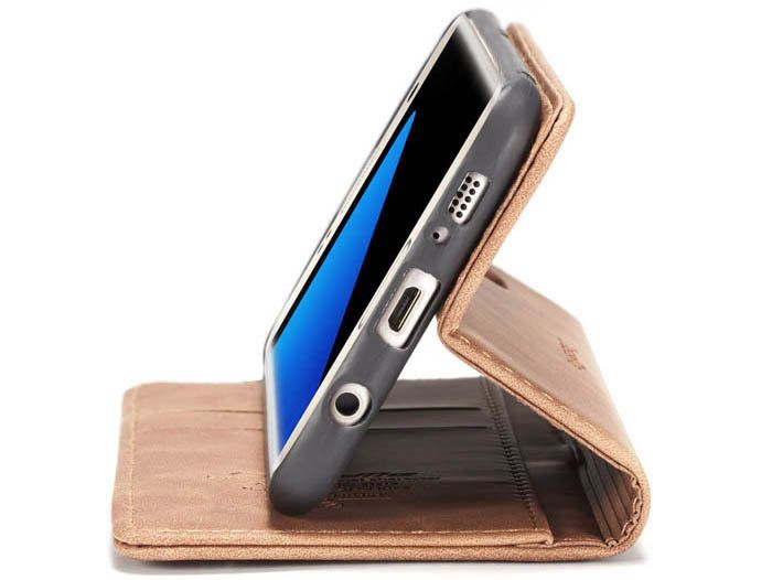 Wallet Black Retro Leather Flip All-Round Protection Cover Case for Samsung Galaxy S7 edge