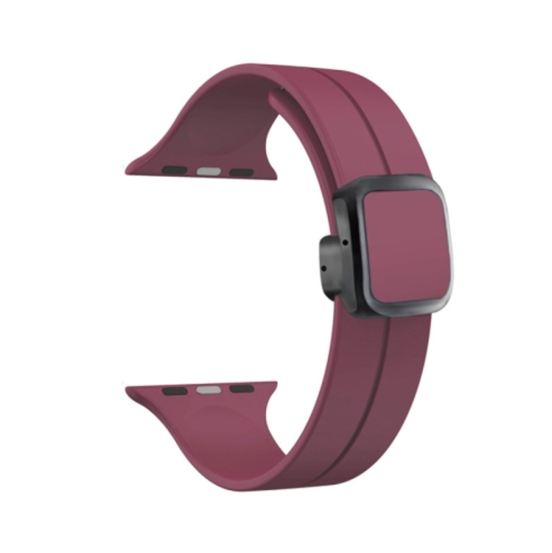 Silicone Rubber Watch Strap For Apple Watch 42mm, 44mm, 45mm, and 49mm, Watch Band Models Compatible for iWatch Series Ultra, SE, SE 2, Series 3,4,5,6,7,8 (Watch Not Included)