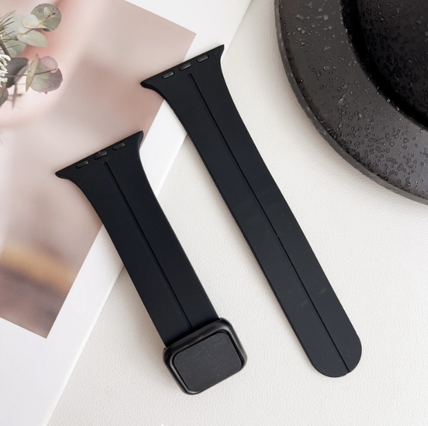 Silicone Rubber Watch Strap For Apple Watch 42mm, 44mm, 45mm, and 49mm, Watch Band Models Compatible for iWatch Series Ultra, SE, SE 2, Series 3,4,5,6,7,8 (Watch Not Included)