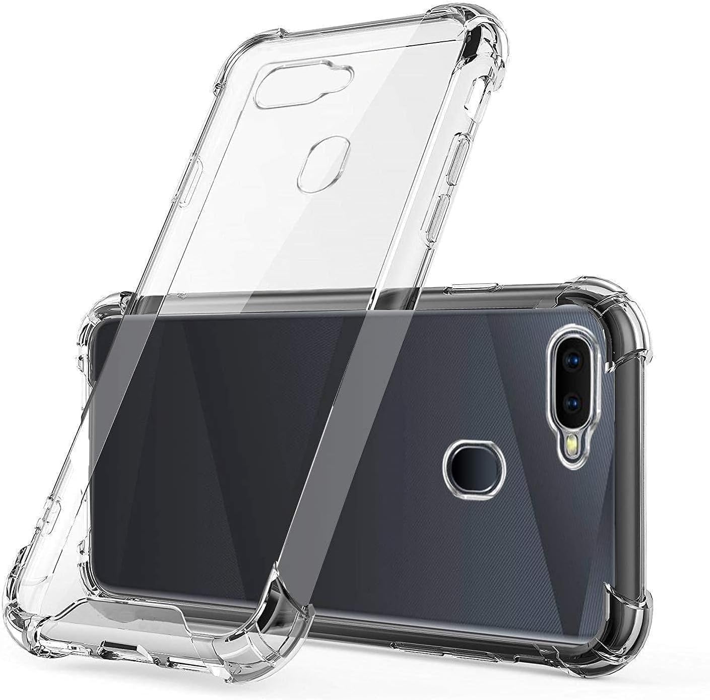 Clear Transparent TPU Shock absorbing/Drop Protection with Microdot Technology Cover Case for Oppo A5s