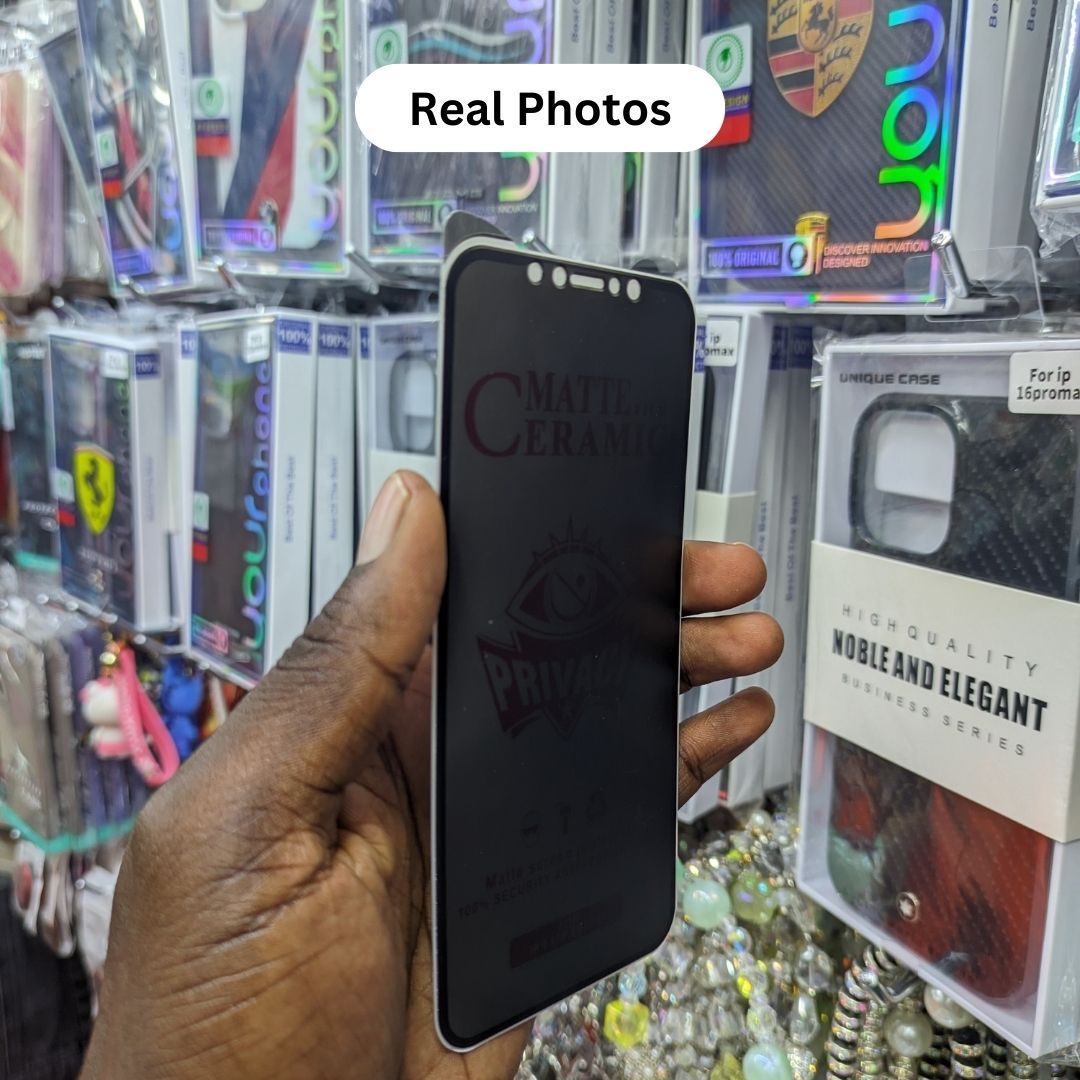 Flexible Ceramic Matte Privacy Film for Apple iPhone 12 , Privacy Anti-Spy Anti-Fingerprint Bendable shock-resistance Ceramic Screen protector for iPhone 12(Ceramic, NOT GLASS)