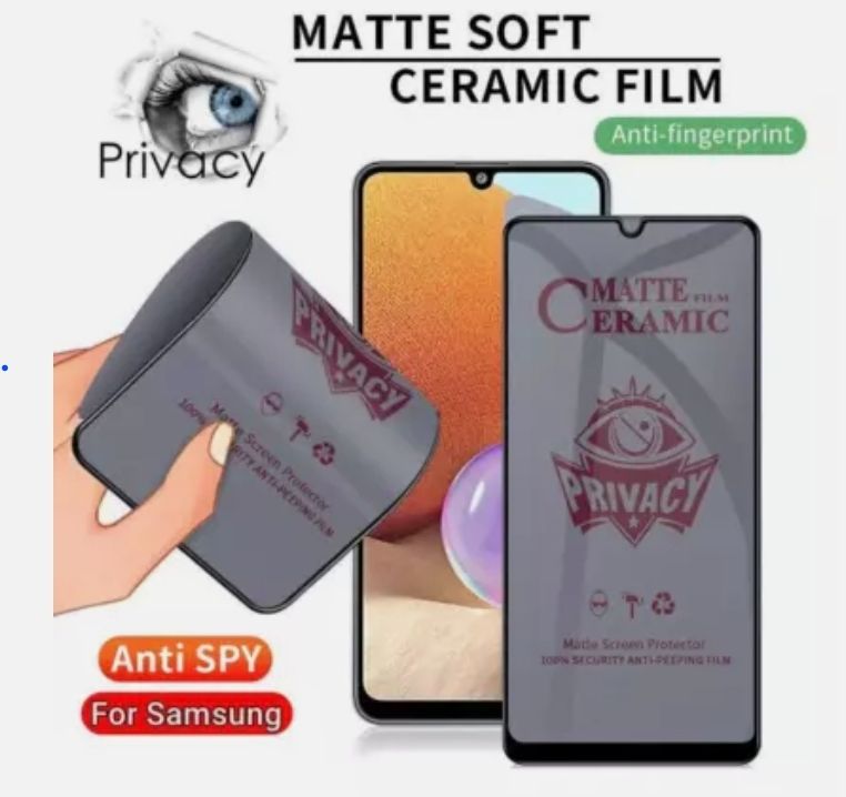 Flexible Ceramic Matte Privacy Film for Samsung A15, Privacy Anti-Spy Anti-Fingerprint Bendable shock-resistance Ceramic Screen protector for Samsung Galaxy A15 (Ceramic, NOT GLASS)