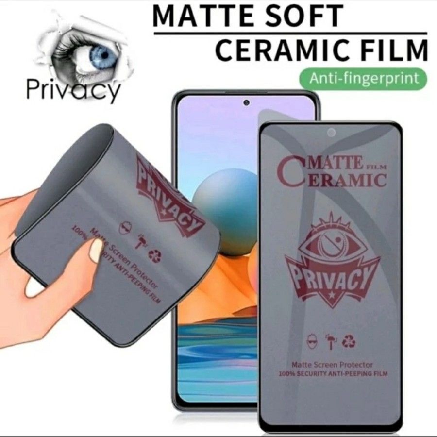 Flexible Ceramic Matte Privacy Film for Samsung A35, Privacy Anti-Spy Anti-Fingerprint Bendable shock-resistance Ceramic Screen protector for Samsung Galaxy A35 (Ceramic, NOT GLASS)