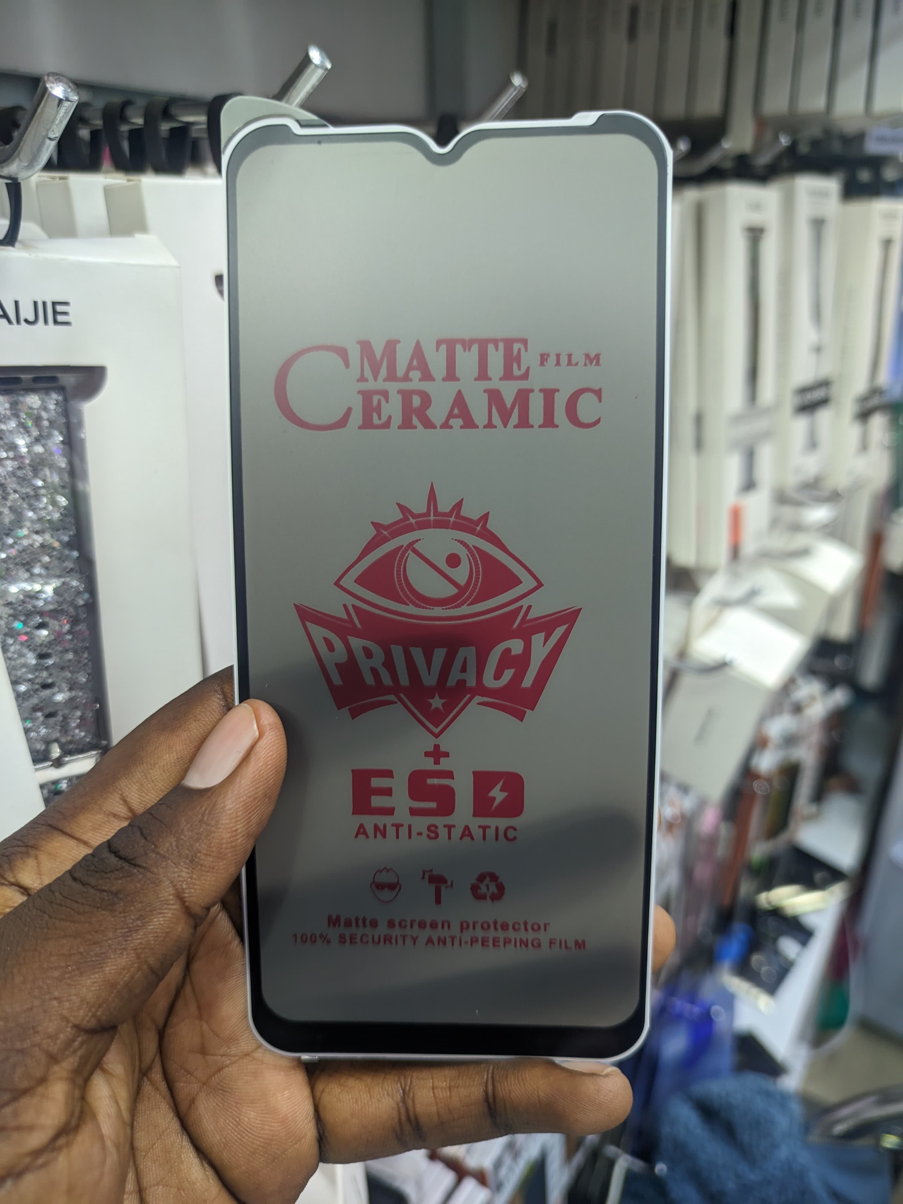 Flexible Ceramic Matte Privacy Film for Xiaomi 9A, Privacy Anti-Spy Anti-Fingerprint Anti-Glare Bendable shock-resistance Ceramic Screen protector for Xiaomi Redmi 9A (Ceramic, NOT GLASS)