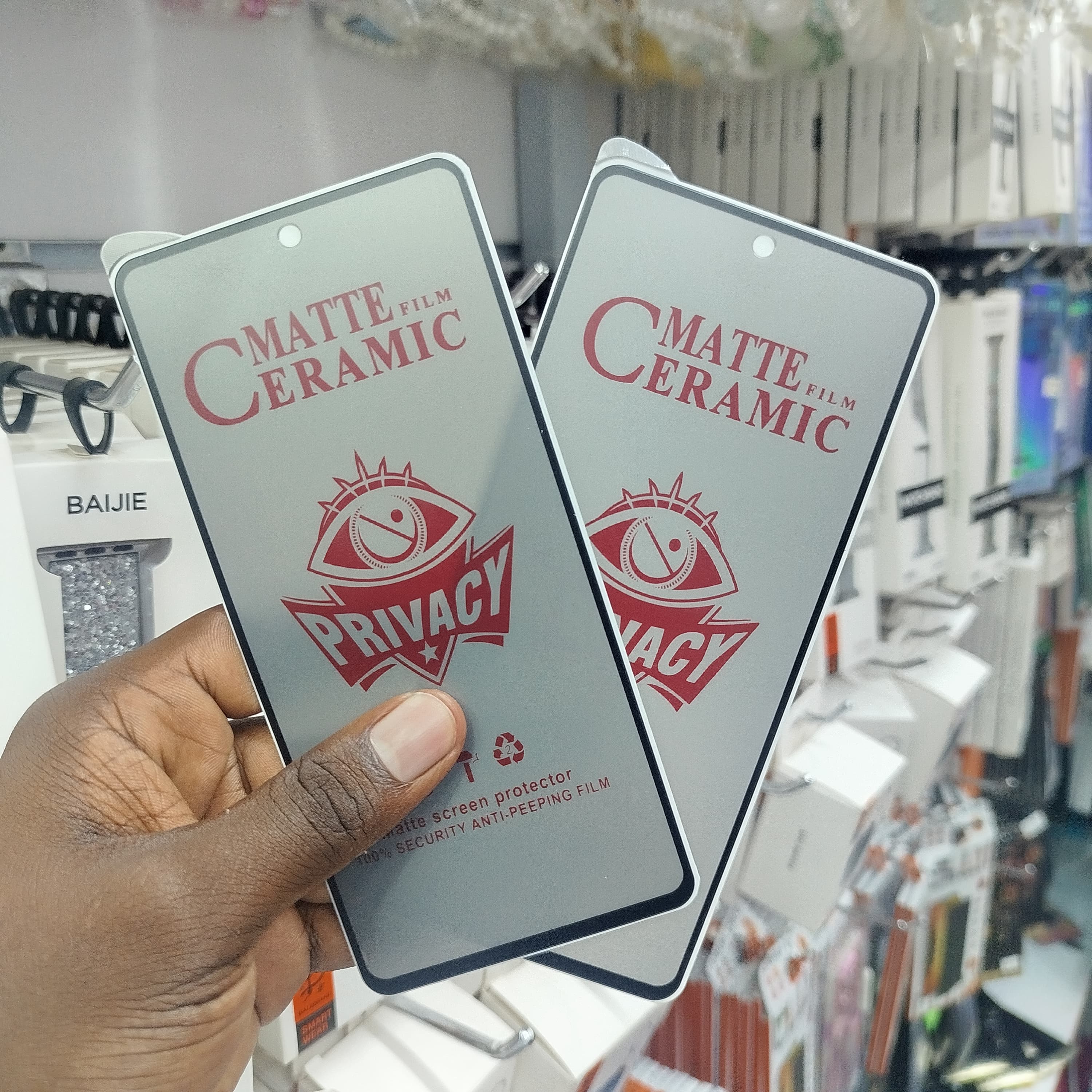 Flexible Ceramic Matte Privacy Film, Privacy Anti-Spy Anti-Fingerprint Anti-Glare Bendable shock-resistance Ceramic Screen protector for Xiaomi Redmi Note 10 Pro/Note 10 Pro Max (Ceramic, NOT GLASS)