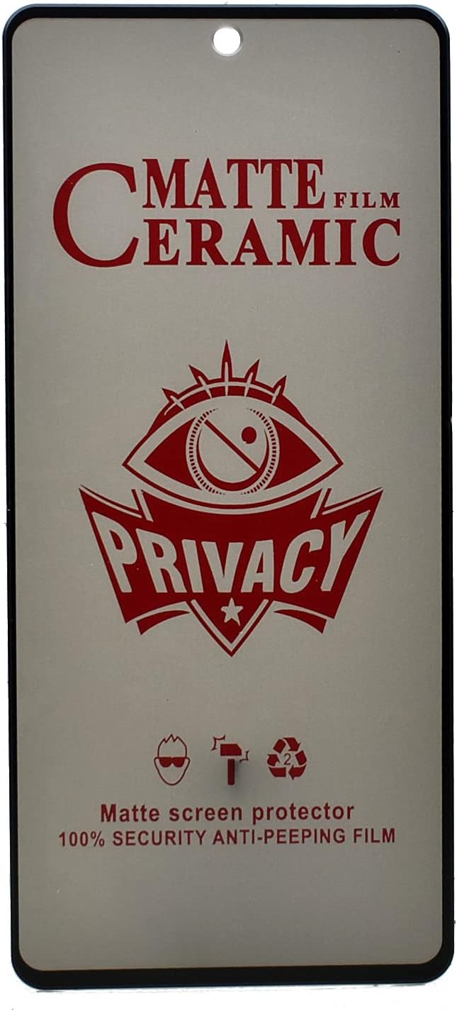Flexible Ceramic Matte Privacy Film, Privacy Anti-Spy Anti-Fingerprint Anti-Glare Bendable shock-resistance Ceramic Screen protector for Tecno Spark 30 (Ceramic, NOT GLASS)