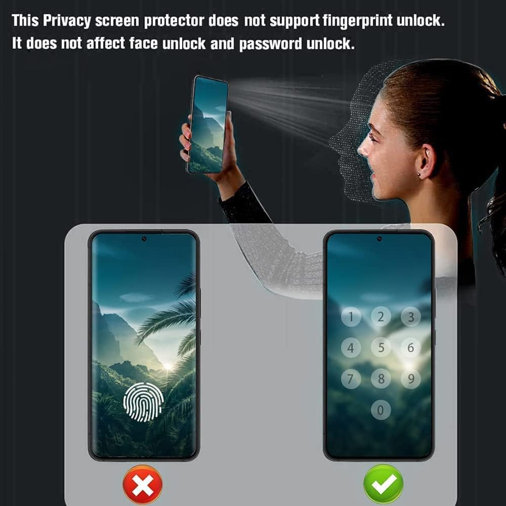 Flexible Ceramic Matte Privacy Film Spark 20 Pro Plus, Privacy Anti-Spy Anti-Fingerprint Anti-Glare Bendable shock-resistance Ceramic Screen protector for Tecno Spark 20 Pro+ (Ceramic, NOT GLASS)