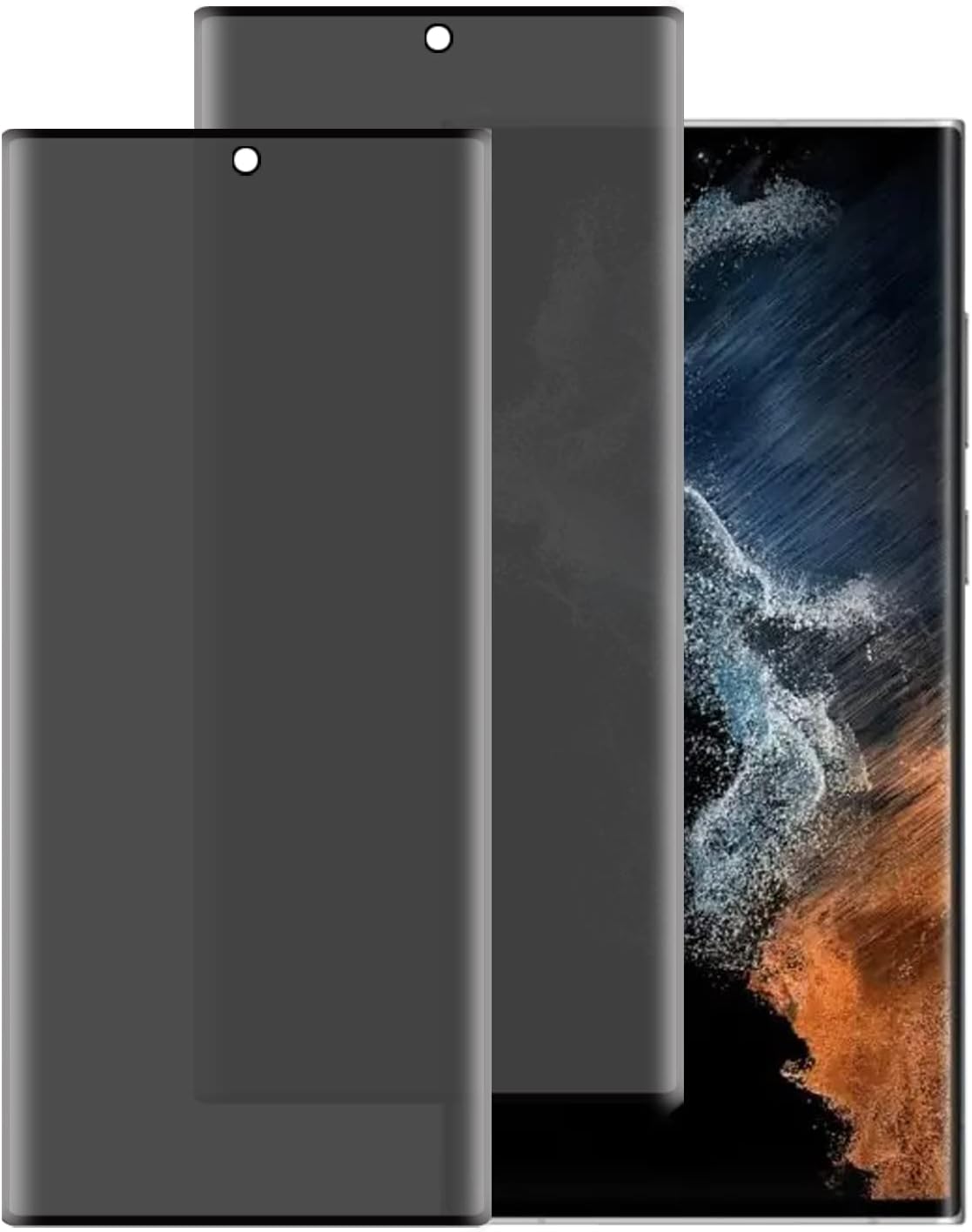 Flexible Ceramic Matte Privacy Film for Samsung S22 Ultra, Privacy Anti-Spy Anti-Fingerprint Bendable shock-resistance Ceramic Screen protector for Samsung Galaxy S22 Ultra (Ceramic, NOT GLASS)
