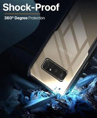 Hybrid Black Border TPU Bumper Case with AirEDGE Technology Crystal Clear Case, Drop protection Smartphone Cover for Samsung Galaxy Note8 (Samsung Note 8)