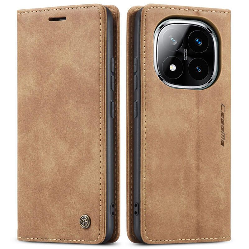 Wallet Retro Leather Kickstand Flip Case with Cash and Card Pockets and Magnetic Closure, All-Round Protection, Cover Case for Xiaomi Redmi Note 14 Pro 4G (Not 5G)