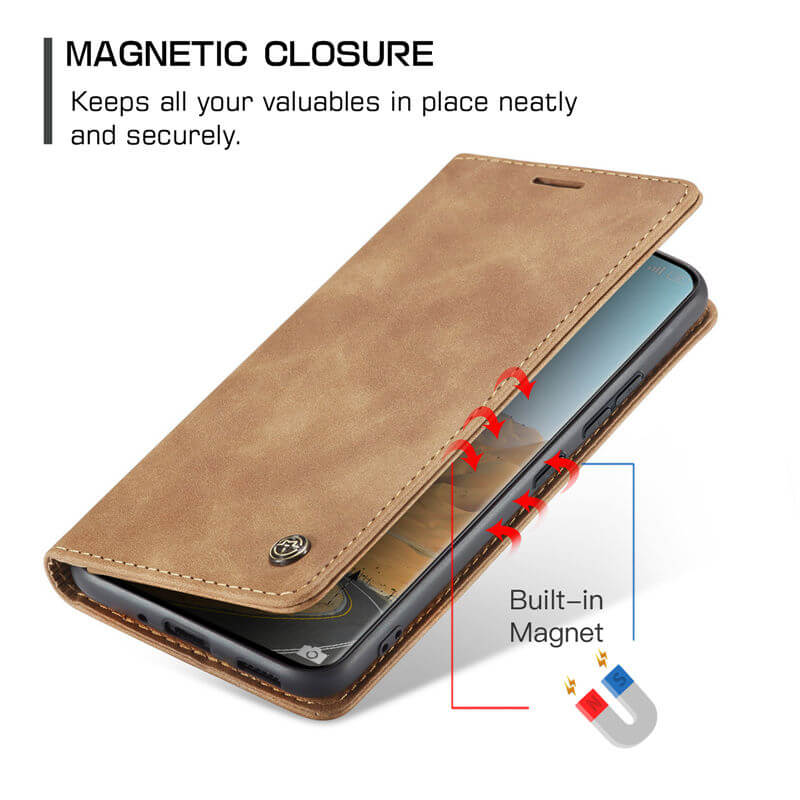 Wallet Retro Leather Kickstand Flip Case with Cash and Card Pockets and Magnetic Closure, All-Round Protection, Cover Case for Xiaomi Redmi Note 14 Pro+ 5G (Redmi Note 14 Pro Plus 5G)