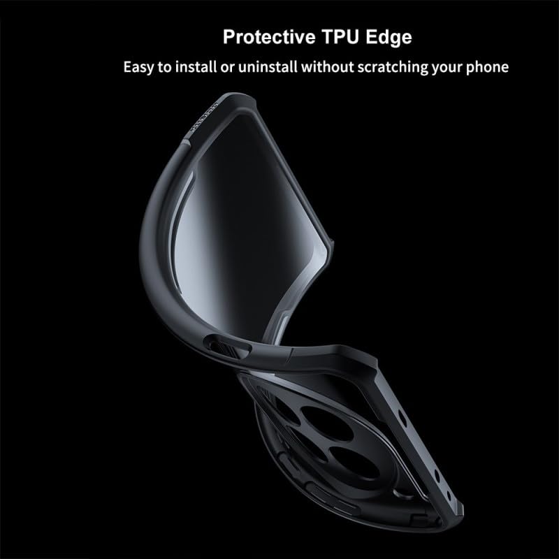 Xundd 4-Corner Airbag Shockproof Bumper Shell Back Transparent Acrylic + TPU Buffer Case Cover for OnePlus 12