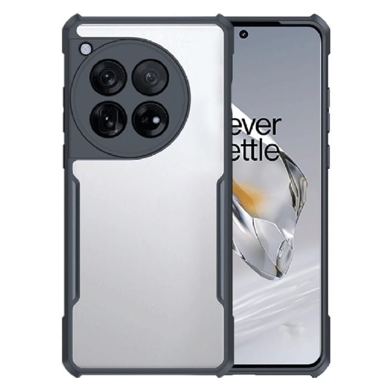 Xundd 4-Corner Airbag Shockproof Bumper Shell Back Transparent Acrylic + TPU Buffer Case Cover for OnePlus 12