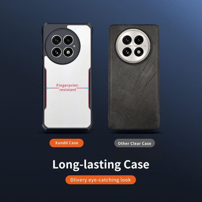 Xundd 4-Corner Airbag Shockproof Bumper Shell Back Transparent Acrylic + TPU Buffer Case Cover for OnePlus 13R